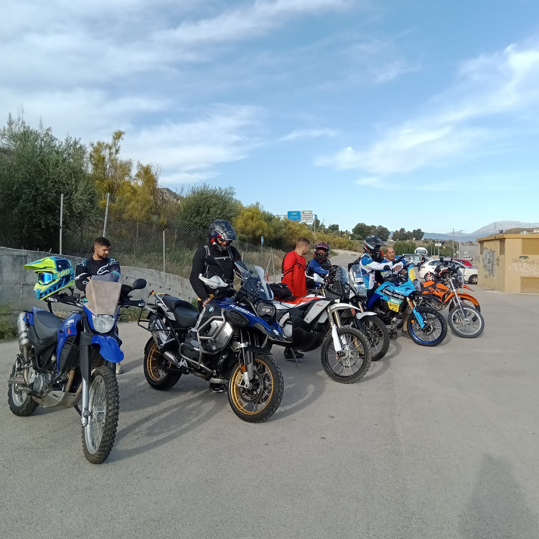 A punto de salir de ruta